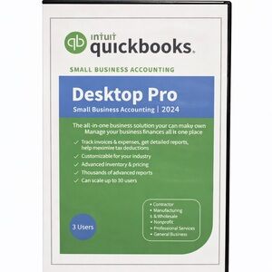 Intuit QuickBooks Desktop Pro 2024 Software USB, 3 Users License